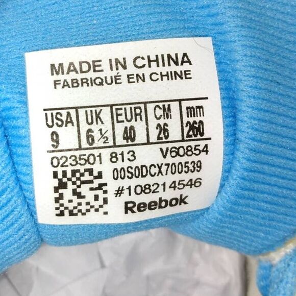 Reebok Sublite Duo Women's Pre-owned White & Blue Running Sneakers - sz. 9 - Picture 6 of 6